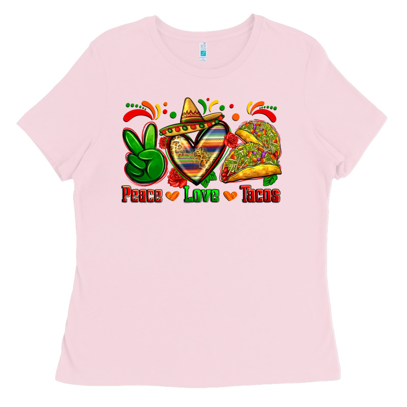 Peace Love Tacos Ladies Tee by Zillion Design Studio | Teevron