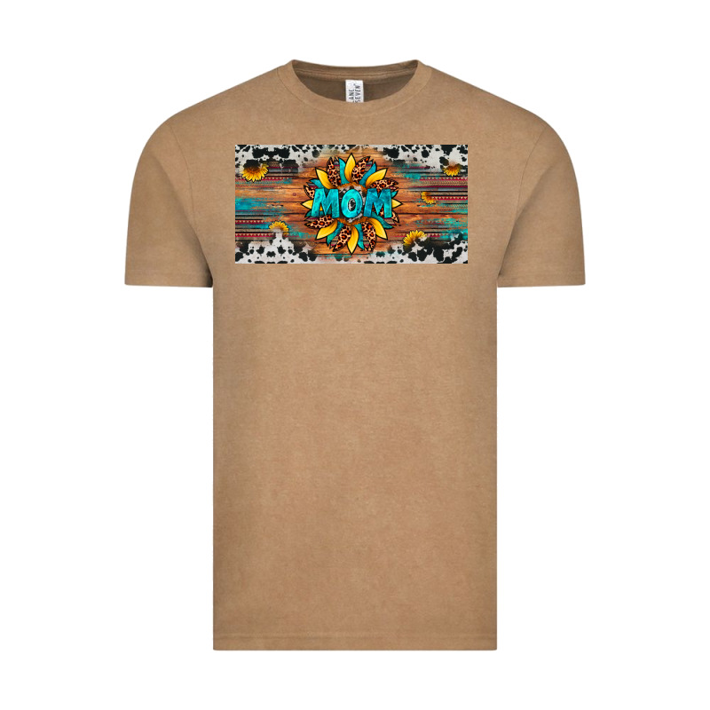 Leopard Sunflower Mom License Plate Vintage Tee by Artiststas | Teevron