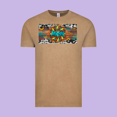 Leopard Sunflower Mom License Plate Vintage Tee Designed By Artiststas
