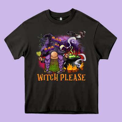Witch Please Heavy Core Tee Designed By Barkaloodesign