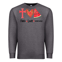 Charcoal Heather Faith Love Watermelon Premium Sweatshirt - Bettercallsaul