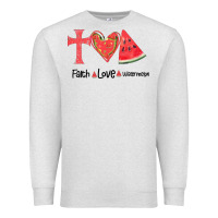 Oatmeal Heather Faith Love Watermelon Premium Sweatshirt - Bettercallsaul