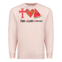 Pale Pink Faith Love Watermelon Premium Sweatshirt - Bettercallsaul
