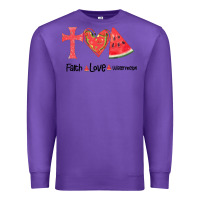 Purple Faith Love Watermelon Premium Sweatshirt - Bettercallsaul