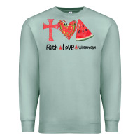 Seafoam Faith Love Watermelon Premium Sweatshirt - Bettercallsaul