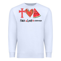 White Faith Love Watermelon Premium Sweatshirt - Bettercallsaul