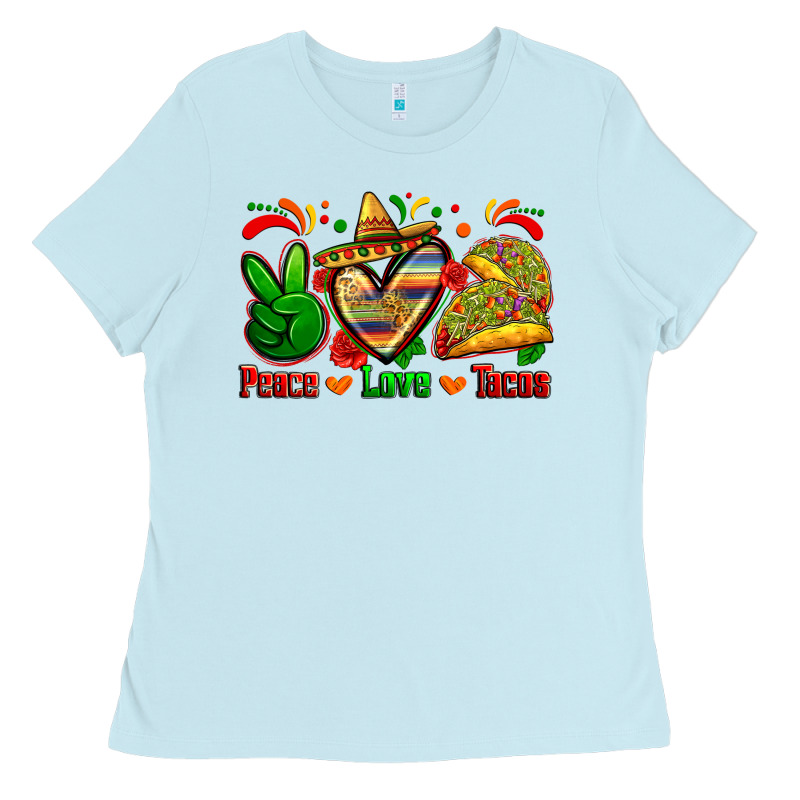 Peace Love Tacos Ladies Tee by Zillion Design Studio | Teevron