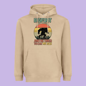 Bigfoot Is Real And He Tried To Eat My Ass Heavyweight Hoodie Designed By Bettercallsaul