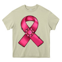 Mossy breast cancer awareness ribbon Heavy Core Tee - RanaPortraitStore