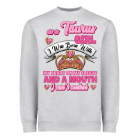 Heather Grey as a taurus girl zodiac girls Heavyweight Sweatshirt - Jasminsmagicworld