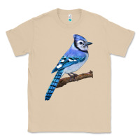 Mushroom Blue Jay Bird Classic Tee - LillyAllenDesigns