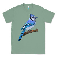 Sage Blue Jay Bird Classic Tee - LillyAllenDesigns
