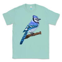 Seafoam Blue Jay Bird Classic Tee - LillyAllenDesigns