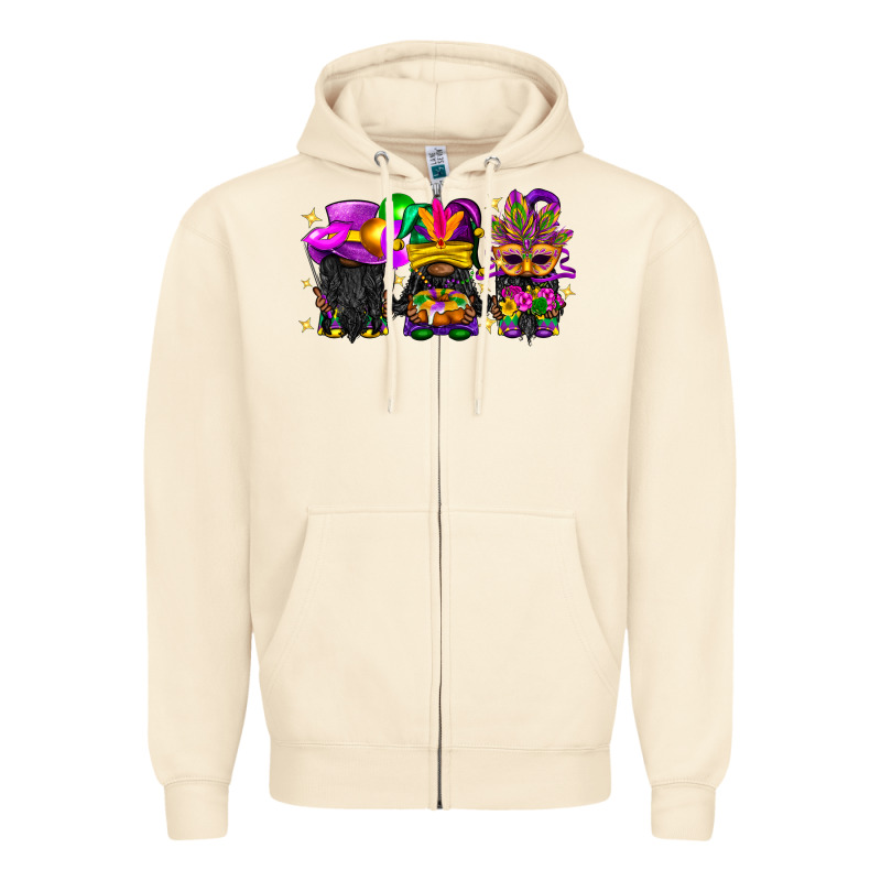 Mardi Gras Afro Gnomies Zipper Hoodie by BundleAndBundleShop | Teevron