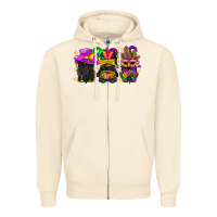 Sandshell Mardi Gras afro gnomies Zipper Hoodie - BundleAndBundleShop