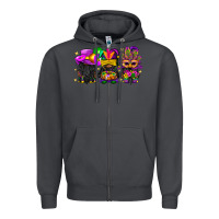 Smoke Mardi Gras afro gnomies Zipper Hoodie - BundleAndBundleShop