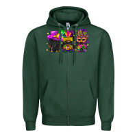 Sports Green Mardi Gras afro gnomies Zipper Hoodie - BundleAndBundleShop