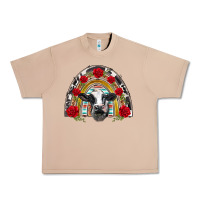 Burro black and white baby cow floral rose rainbow Urban Heavy Tee - BarkalooDesign
