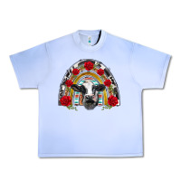 Grape Ice black and white baby cow floral rose rainbow Urban Heavy Tee - BarkalooDesign