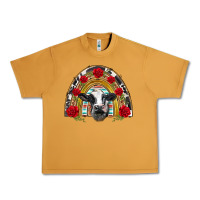 Peanut Butter black and white baby cow floral rose rainbow Urban Heavy Tee - BarkalooDesign