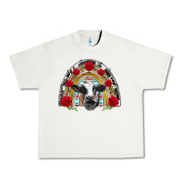 Pistachio black and white baby cow floral rose rainbow Urban Heavy Tee - BarkalooDesign