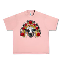 Salmon black and white baby cow floral rose rainbow Urban Heavy Tee - BarkalooDesign