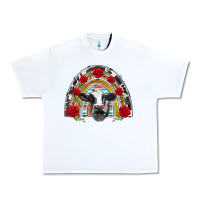 White black and white baby cow floral rose rainbow Urban Heavy Tee - BarkalooDesign