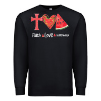 Black Faith Love Watermelon Premium Sweatshirt - Bettercallsaul
