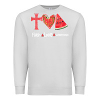 Dove Grey Faith Love Watermelon Premium Sweatshirt - Bettercallsaul