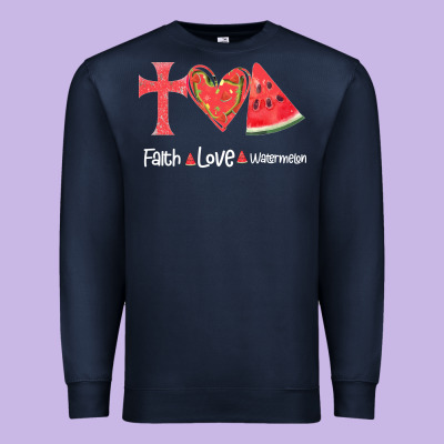 Faith Love Watermelon Premium Sweatshirt Designed By Bettercallsaul