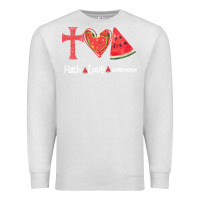 Oatmeal Heather Faith Love Watermelon Premium Sweatshirt - Bettercallsaul