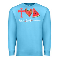 Ocean Blue Faith Love Watermelon Premium Sweatshirt - Bettercallsaul