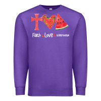 Purple Faith Love Watermelon Premium Sweatshirt - Bettercallsaul