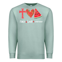 Seafoam Faith Love Watermelon Premium Sweatshirt - Bettercallsaul