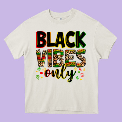 Black Vibes Only Heavy Core Tee Designed By Zillion Design Studio