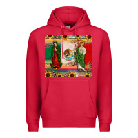 Cardinal mexico flag our lady of guadalupe san judas sunflower Premium Hoodie - JahusDesignShop