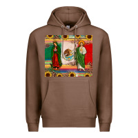Chestnut mexico flag our lady of guadalupe san judas sunflower Premium Hoodie - JahusDesignShop