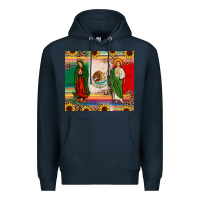 Navy mexico flag our lady of guadalupe san judas sunflower Premium Hoodie - JahusDesignShop