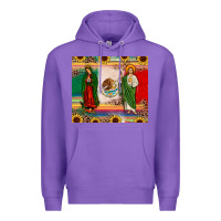 Purple mexico flag our lady of guadalupe san judas sunflower Premium Hoodie - JahusDesignShop