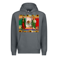 Rock mexico flag our lady of guadalupe san judas sunflower Premium Hoodie - JahusDesignShop