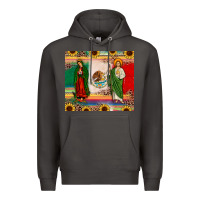 Smoke mexico flag our lady of guadalupe san judas sunflower Premium Hoodie - JahusDesignShop