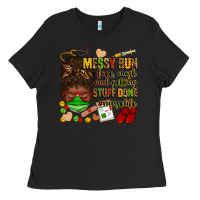 Black messy bun face mask & getting stuff done  #nurselife Ladies Tee - Zillion Design Studio