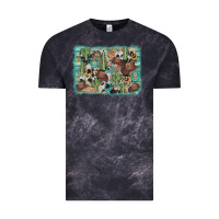 Cloud Black cactus cowboy hat background Vintage Tee - AdoDesignShop