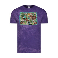 Cloud Purple cactus cowboy hat background Vintage Tee - AdoDesignShop