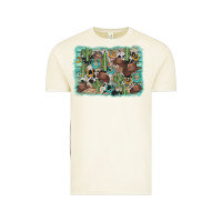 Vintage Arctic cactus cowboy hat background Vintage Tee - AdoDesignShop