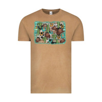 Vintage Camel cactus cowboy hat background Vintage Tee - AdoDesignShop