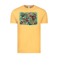 Vintage Mustard cactus cowboy hat background Vintage Tee - AdoDesignShop