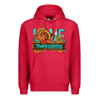 Cardinal Love Thanksgiving with Turkey Premium Hoodie - texasbilliewilder