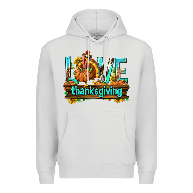 Love Thanksgiving With Turkey Premium Hoodie by texasbilliewilder | Teevron