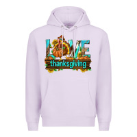 Lilac Love Thanksgiving with Turkey Premium Hoodie - texasbilliewilder